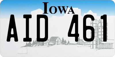 IA license plate AID461