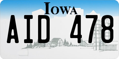 IA license plate AID478