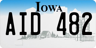 IA license plate AID482