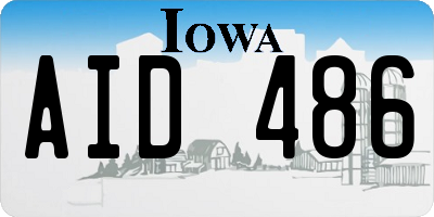 IA license plate AID486