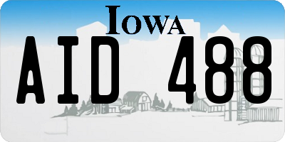 IA license plate AID488