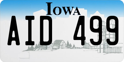 IA license plate AID499