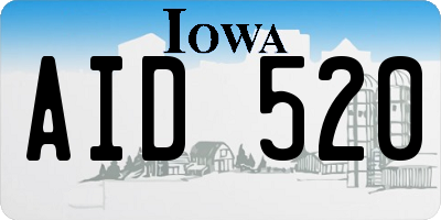 IA license plate AID520