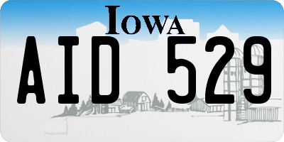 IA license plate AID529