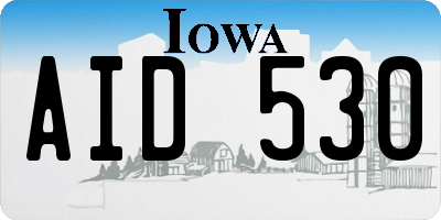 IA license plate AID530