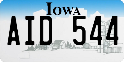 IA license plate AID544