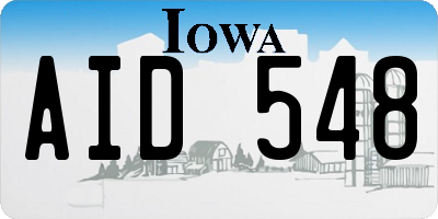 IA license plate AID548