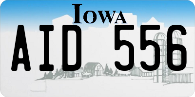 IA license plate AID556