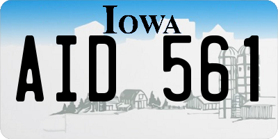 IA license plate AID561
