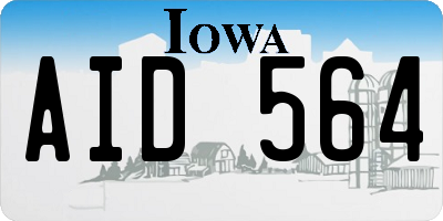 IA license plate AID564
