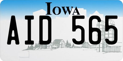 IA license plate AID565