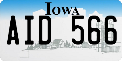 IA license plate AID566