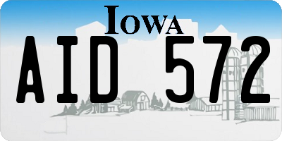 IA license plate AID572
