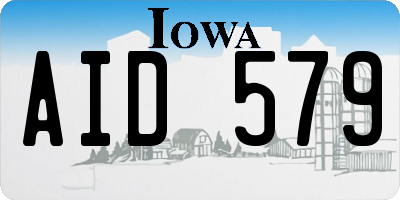 IA license plate AID579