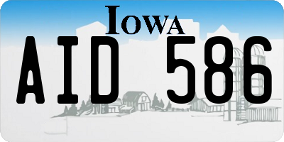 IA license plate AID586