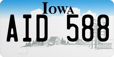 IA license plate AID588