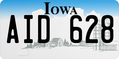 IA license plate AID628