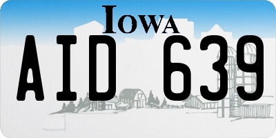 IA license plate AID639