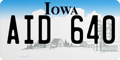 IA license plate AID640