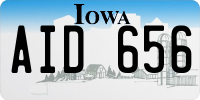 IA license plate AID656