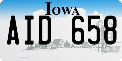 IA license plate AID658