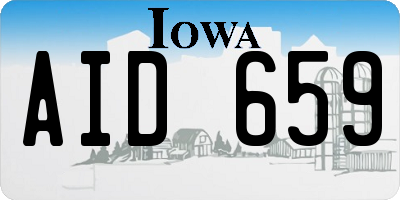 IA license plate AID659