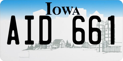IA license plate AID661