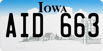 IA license plate AID663