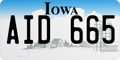 IA license plate AID665