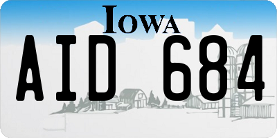 IA license plate AID684