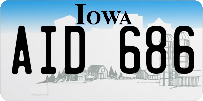 IA license plate AID686