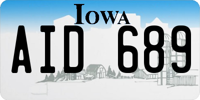 IA license plate AID689