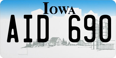 IA license plate AID690