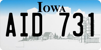 IA license plate AID731