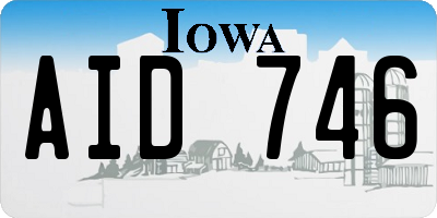 IA license plate AID746