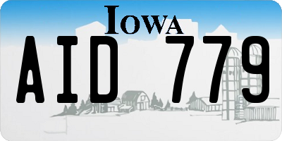 IA license plate AID779