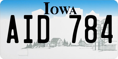 IA license plate AID784