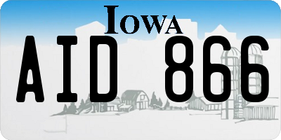 IA license plate AID866