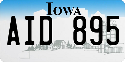 IA license plate AID895