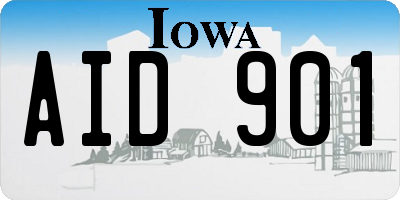 IA license plate AID901