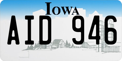 IA license plate AID946