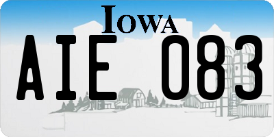 IA license plate AIE083
