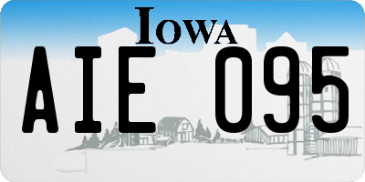 IA license plate AIE095