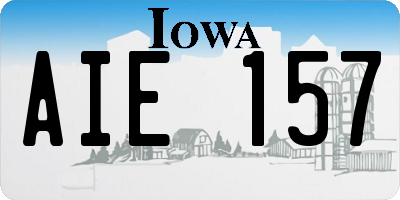 IA license plate AIE157