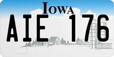 IA license plate AIE176
