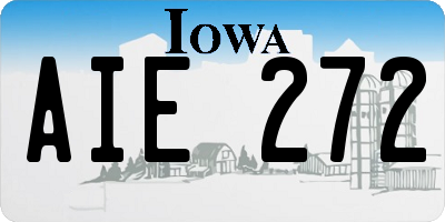 IA license plate AIE272