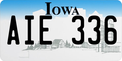 IA license plate AIE336