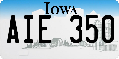 IA license plate AIE350