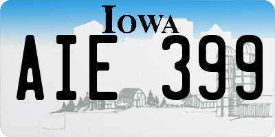 IA license plate AIE399