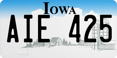 IA license plate AIE425